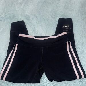 DKNY womanLeggings with Black and Pink Stripes